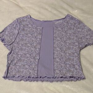 Women's Purple Floral Top
